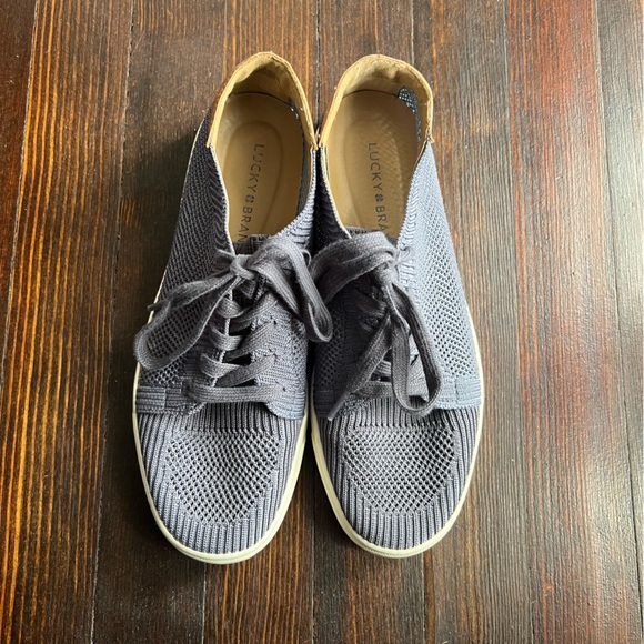 Lucky Brand Luika Sneakers Cream and Tan Lace Up Size 8 - Picture 2 of 8